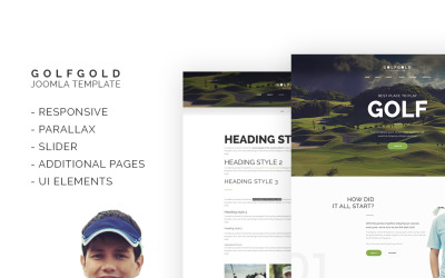 Reszponzív Golf Gold - Golfing Club Joomla sablon 65891