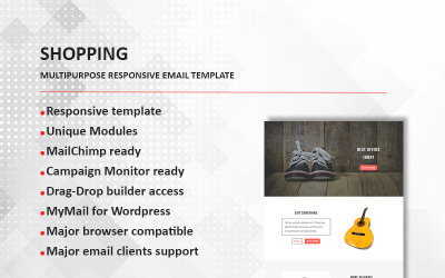 Shopping - Multipurpose Responsive Template de Newsletter №65841