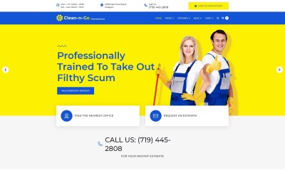 Tema WordPress #65871 "Clean-n-Go - Cleaning Services"