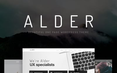 Alder - Tema moderno de WordPress para OnePage