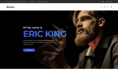 "Atelier Design & Photography Template WordPress Theme" WordPress thema №65989