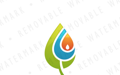 Blatt-Logo-Vorlage für erneuerbare Energien
