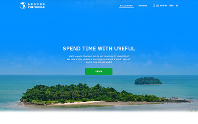 Landing Page Travel PSD Template