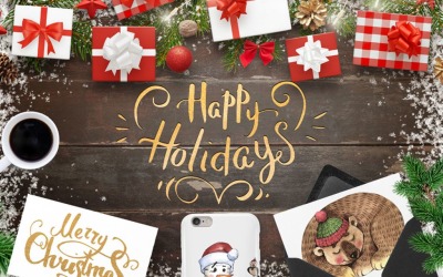 "Merry Christmas and Happy Holidays" Illustration №65933