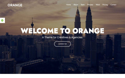 Narancssárga – egyoldalas rendszerindító webhelysablon