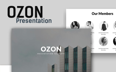 Ozon Минимальный шаблон PowerPoint