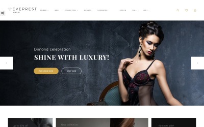 Reszponzív Eveprest - Jewelry PrestaShop sablon 65983