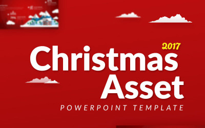 Szablon PowerPoint Asset na Boże Narodzenie