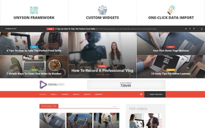 SocialVideo - Virová Youtube A Vimeo Video Magazine WordPress Téma