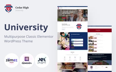 Cedar High - University Tema WordPress №66035