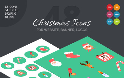 Conjunto de pacotes de ícones de Natal