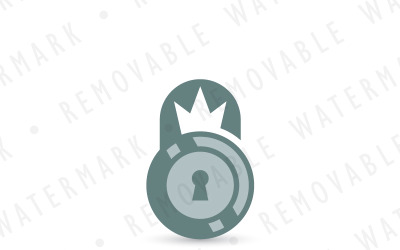 Crown Lock Security Logo Template
