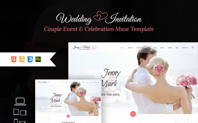 Hochzeitseinladung - Paar Ereignis & Feier Muse Vorlage