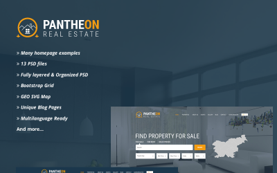 Modello PSD di Pantheon Real Estate Directory