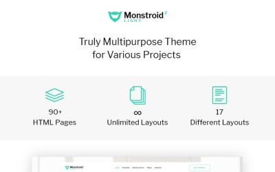 Monstroid2 Light - багатоцільовий шаблон веб-сайту