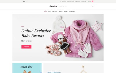 Reszponzív Bambino - Baby Store Responsive WooCommerce sablon 66024