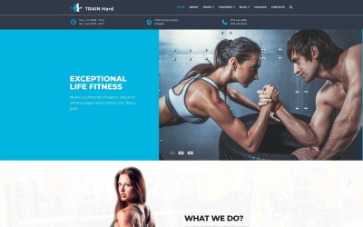 Tema WordPress Train Hard Fitness