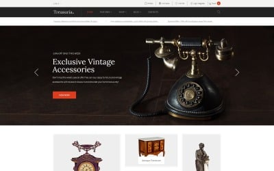 Treasuria - Tema WooCommerce antiguo y vintage
