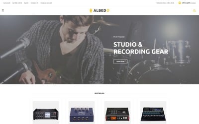 Albedo - Audio Store Magento-sjabloon Magento-thema