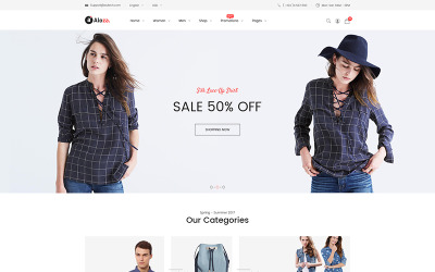 "Aloza - Responsive Fashion 2" - адаптивний Magento шаблон №66134