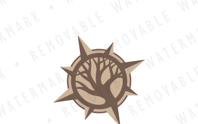 Alte Holzkompass-Logo-Vorlage