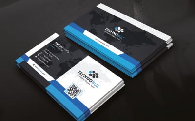 4 Business Cards in One - Corporate Identity Template