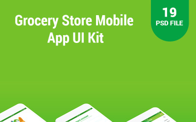 "Grocery Store Mobile App UI Kit" UI Elementen №66156
