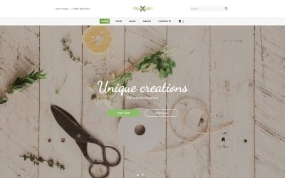 Handmade - Шаблон сайта товаров для искусства