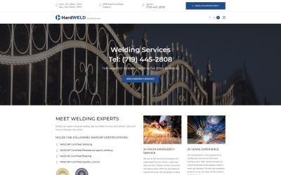 "HardWeld - Welding Service Responsive" Responsive WordPress thema №66131