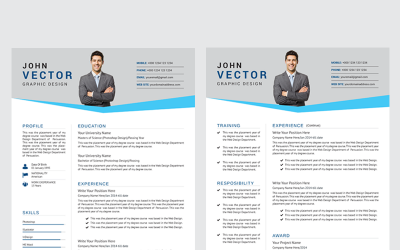 John Vector Modern önéletrajz sablon