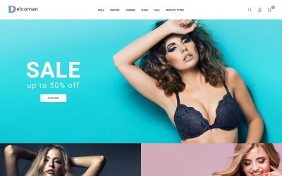 Modello Magento Responsive #66107 "Delcoman - Lingerie Store"