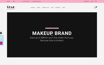 Modello PrestaShop Responsive #66197 "Star Cosmetic"