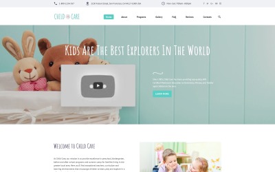 Opieka nad dziećmi - szablon strony internetowej opieki dziennej