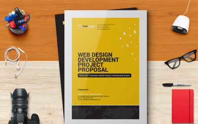 Proposta web per agenzia di web design e sviluppo - modello di identità aziendale