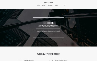 Skyscraper - motyw WordPress dotyczący architektury i budownictwa