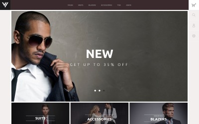 Template PrestaShop Responsive #66142 "Vestes"