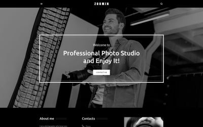 Zoomin - fotós portfólió WordPress téma