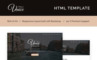 Benátská restaurace - šablona pro webové stránky reagující na kavárny a restaurace