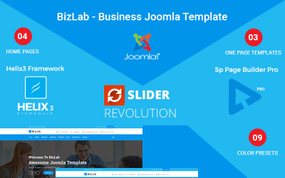 BizLab - Plantilla Joomla empresarial