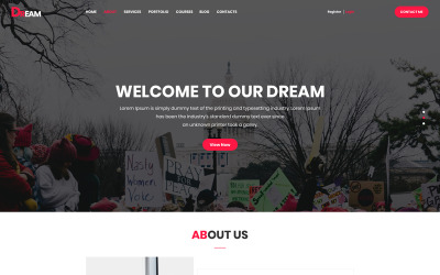 Dream One Page Business PSD Template