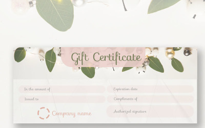 Gift Coupon Certificate Template