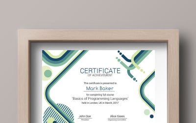 IT Courses Certificate Template