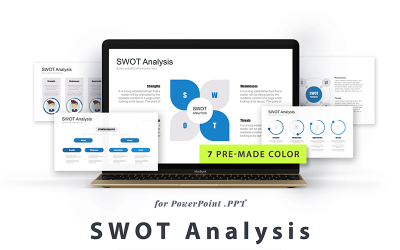 PowerPoint-mall för marknadsföringsverktyg för SWOT-analys