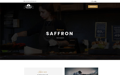 Saffron - Ресторан - Шаблон Unbounce