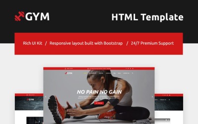 Siłownia - responsywny szablon strony internetowej Fitness &amp;amp; Gym