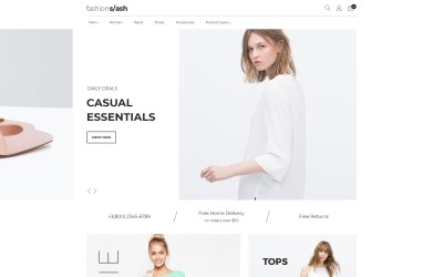 Tema Magento #66285 "Fashion Slash - AMP Fashion Boutique"