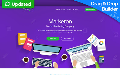 "Content Marketing" modèle de page d'atterrissage adaptatif #66381