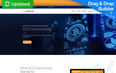 ICO Community MotoCMS 3 Landing Page Vorlage