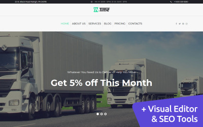 InTime - Moving Company Moto CMS 3 Şablonu