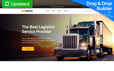 Logistic - Szablon strony docelowej firmy przeprowadzkowej MotoCMS 3